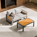 ZANDOR Aluminum Outdoor Patio Furniture-Loveseat with Table,Dark Gray by ZANDOR%7CGoodtimesstartoutside