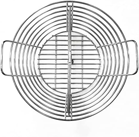 Lump Charcoal Fire Basket with Divider Stainless Steel Grill Ash Baskets Fits 18" Big Green Egg Accessories, Kamado Joe Classic Large Green Egg Basket Replacement - Image 4