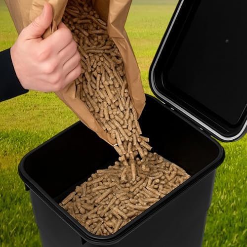 Maxdot 3 Sets 22lb Dry Pellet Storage Bin Kit with Scoops and Labels - Image 5