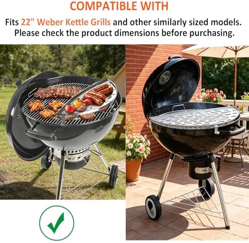 Warming Cooking Rack for Weber 22 Inch Kettle Charcoal Grill Accessories - Image 4