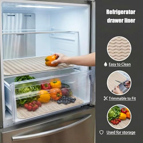 MicoYang Silicone Dish Drying Mat — Quick-Dry Ridges Counter & Sink Pad, Heat-Resistant Trivet to 450°F, Non-Slip & Dishwasher Safe, Roll-Up Storage, 18 Colors & 9 Sizes (Tapioca, 16"×12") - Image 5