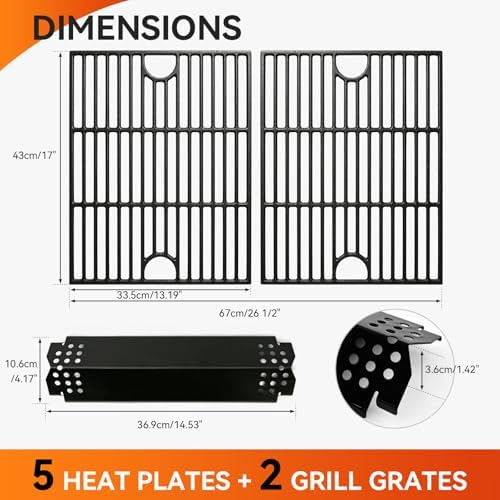 For Nexgrill Replacement Parts 5 Burner 720-0888n Grill Grates 13 x 17" - Image 5