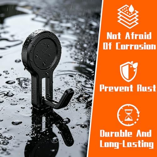 4 Pack Magnetic Grill Hooks, Strong Magnetic Hook for Grill, Rust Proof & Heavy Duty Outdoor Magnetic Hooks, Grills Magnetic Hooks for Barbecue Tool, Outdoor Hanging, Refrigerator, Grill, Kitchen - Image 6