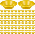 100 Pack 16oz Yellow Disposable Plastic Bowls Dessert, Ice Cream, Salad, Soup Serving Cups for Party, Picnic, Food Snacks (Yellow) by Unknown