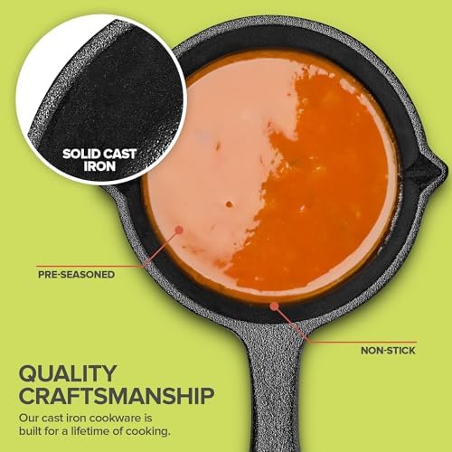 Modern Innovations Cast Iron Melting Pot for Grill Cooking, Basting Pot, Saucepan, Simmer Sauce and Butter, Small Pot, Mini Bowl for Sauces - Image 3
