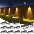 JOFIOS Solar Fence Lights 12 Pack, 50 Lumens Outdoor Fence Solar Lights with 12 Modes RGB Color Glow LED Solar Lights Outdoor Waterproof, Solar Lights for Patio, Backyard, Deck, Fence, Railing. by JOFIOS