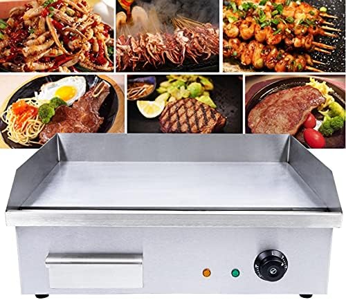 Commercial Electric Griddle, 3000w Stainless Steel Teppanyaki Grill Indoor Outdoor, Countertop Flat Top BBQ Plate with Thermostatic Control - Image 3
