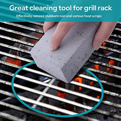 HaSteeL Grill Cleaning Brick, Griddle Pumice Stone for Removing Stains Kit of 4, Commercial Grade Grill Block Cleaner Accessories for Flat Top, Racks, Cast Iron, Sink, Effective & Reusable Clean Tool - Image 3