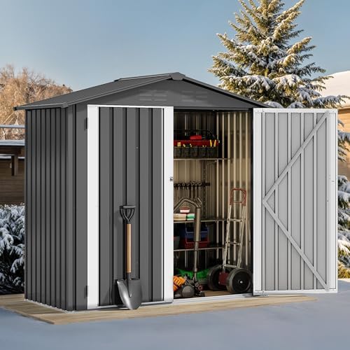 DWVO 6x4ft Outdoor Storage Shed with Locking Entry & Ventilation - Image 2