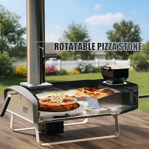 Automatic Rotating Stone Wood Pellet Pizza Oven for Outdoor - Image 4