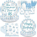 168 Pcs Summer 16th Seashell Birthday Party Decorations Serves 24 by Greencian