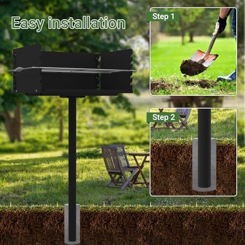 Park Grills, 384 Sq. In, Park Style Charcoal Grill - Image 6