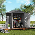 COMHOMA Outdoor Storage Shed Metal Garden Tool House Lockable by ComHoma