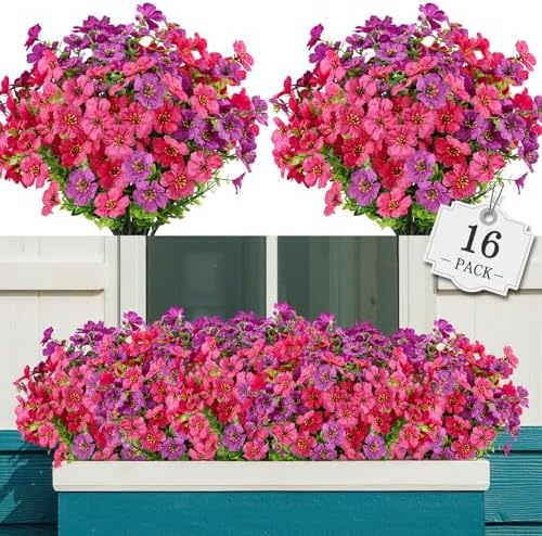 AGIRL Artificial Flowers Outdoor UV Resistant Fake Plant Garden Patio Decor by AGIRL