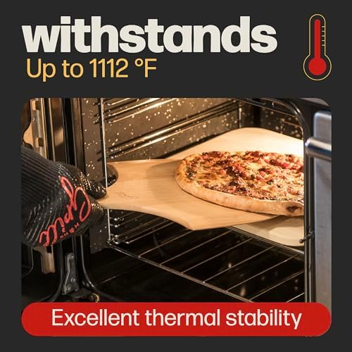 Hans Grill Rectangular Pizza Stone with Peel, 15 x 12 Inch Cordierite Stone - Image 4