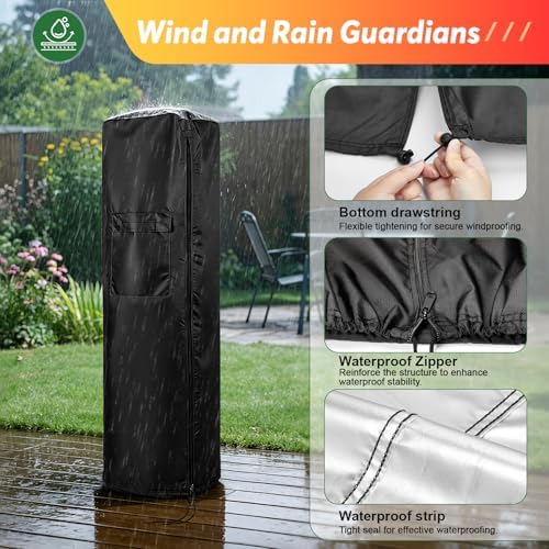 Patio Heater Covers for HAIMMY 42 Inch Heater - 10.2"L×12.6"W×41"H - Image 3