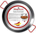 Magefesa 10.5" Carbon Steel Paella Pan – 26 cm - 2 Servings, Durable & Lightweight with Dimpled Surface, Ideal for Outdoor Cooking & Traditional Valencian Paella by Magefesa