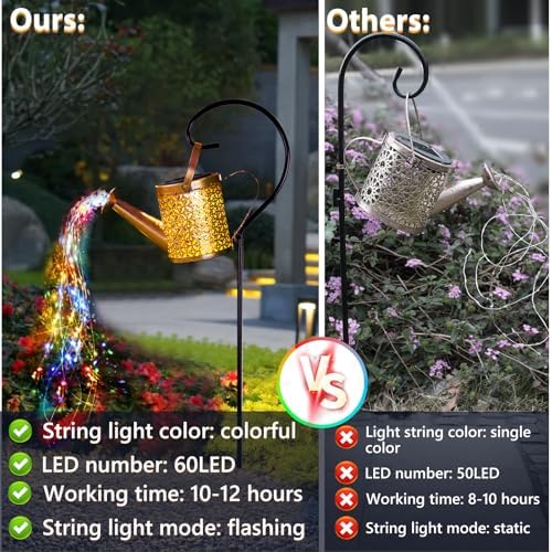 SRNPMIU Solar Watering Can Light, Solar Yard Decorations Outdoor - Image 6