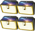 CLAONER Solar Lights Outdoor [ /126 LED], Wireless Motion Sensor Lights, IP65 Waterproof Security Lights 3 Modes, 270° Lighting Angle, Ultra-Bright Wall Lights for Deck Patio Fence Garage by Claoner
