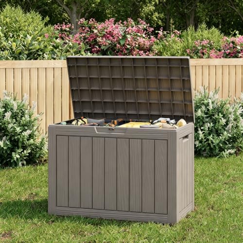 KAMABOKO 50 Gallon Outdoor Storage Box Waterproof Deck Box for Patio - Image 6