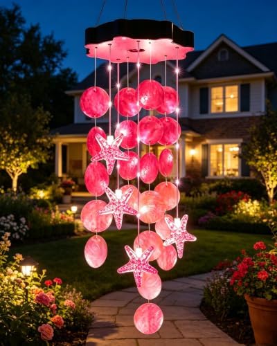 Toodour Solar Wind Chimes for Outside, Gifts for Mom Grandma Women Girls by Toodour