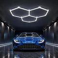 HYPERLITE Gen II Hexagon LED Lights: 105W 10500LM 3 Grids DIY Hexagon Led Lights, 6500K Ultra Bright, Easy Install, Durable Design for Garage, Car Detailing, Workshops, Basement, Gym by HYPERLITE