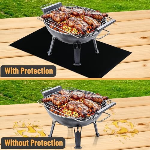 UNCO- Grill Mats for Outdoor Grill, 22" x 16", 2 Pack, Black, Nonstick Reusable Grilling Mats for Outdoor Grill, BPA and PFOA Free with PTFE-Fiberglass Coating - Image 5