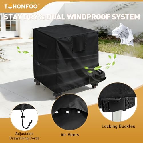 Outdoor Prep Table Cover 36 x 24 x 35in, Compatible with Grill Cart - Image 5