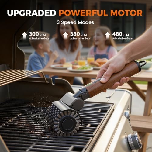 Electric Grill Brush, High Torque Rechargeable BBQ Grill Griddle Cleaner - Image 2