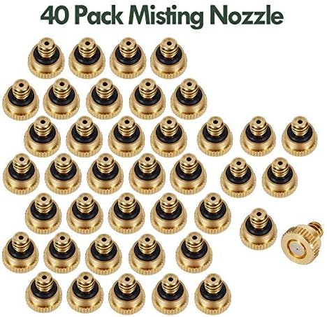 Brass Misting Nozzles for Garden Cooling System 0.012" 10/24 UNC (40 PCS) - Image 4