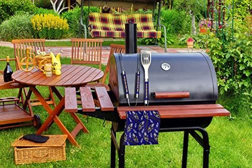 NORTHWEST NFL 3 Piece Team Color and Logo BBQ Grill Set: Spatula, Tongs, and Towel - Image 3