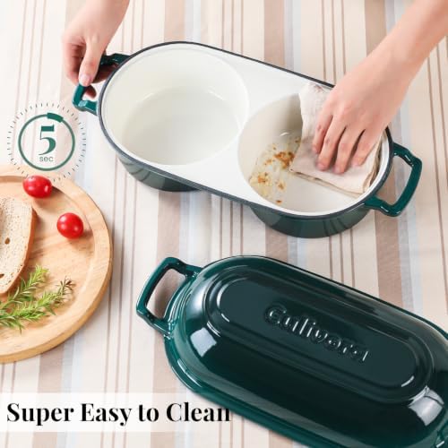 Cast Iron Double Dutch Oven, Mini Enamel Sourdough Bread Pan with Lid - Image 5