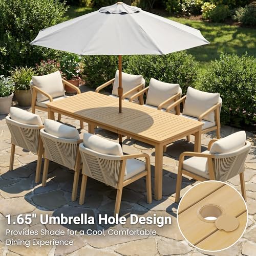FansaFurn 3-Piece Acacia Patio Table and Chairs Set for All-Weather - Image 4