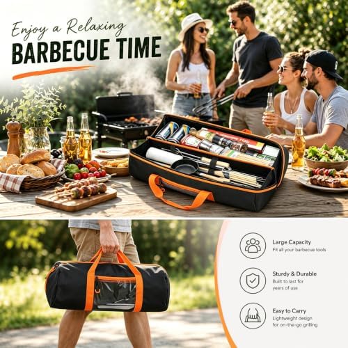 22'' Grill Tool Storage Bag with Inner Divider, BBQ Tool Storage - Image 7