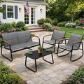 Kozyard 4-Piece Outdoor Patio Furniture Set with Textilene Chairs by Kozyard