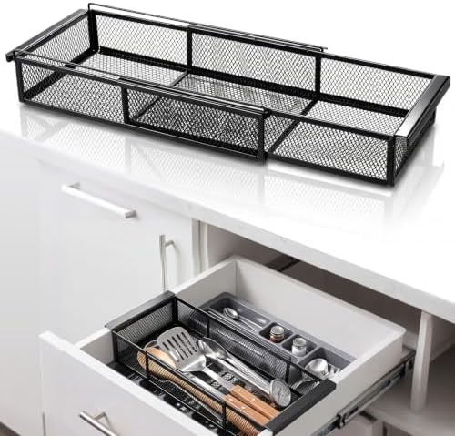 LemonRoad 1 Pcs Expandable Drawer Organizer Metal, Black by Unknown