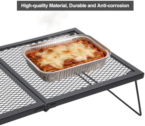 REDCAMP Large Folding Campfire Grill, 36" Portable Heavy Duty Steel Grate, Fire Pit Grill Grate with Legs Carrying Bag for Outdoor Camping Cooking BBQ - Image 7