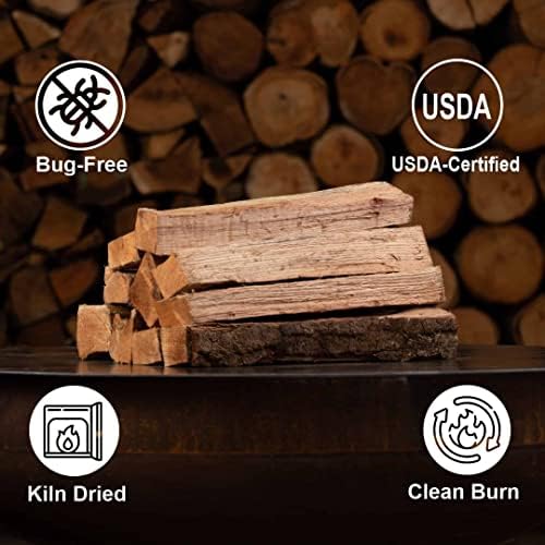 Old Potters Kiln Dried Pizza Oven Cooking Logs, Approx 12 lbs, Wood Logs for Pizza Ovens, Grills and Smokers, Solo Stove Mesa XL, Oak~ 6 Inch Mini Log, Product of USA (790 Cubic Inches) - Image 4