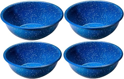 Enamelware for Camping and Backpacking - Cookware Gear Essentials for Camping and Backpacking (Made by Caddis Sports, Inc.) (6 Inch Bowl (8 Pack)) - Image 6