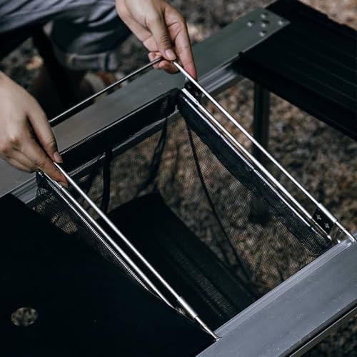 Outdoor Mesh Basket Foldable Stainless Steel Mesh Insert Pull Out Structure for Efficient Storage Suitable for Outdoor Cooking Travel Picnic - Image 2