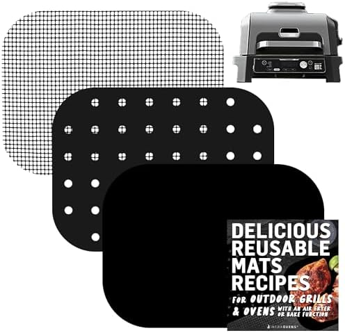Accessories for Woodfire Outdoor Grill Pro XL, Pro Connect XL, OG800 OG900, Reusable Mats Non-Stick Grill Liners for Wood Fire Electric Air Fryer and Smoker 7-in-1 BBQ, Dishwasher Safe by INFRAOVENS by INFRAOVENS