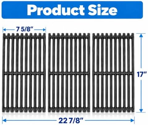 17" Cast Iron Grill Grates for Charbroil Commercial Infrared 463355220 463242516 463242515 466242615 463243016 463346017 466242616 463364824 3-Burner Parts for Charbroil Grill Grates G466-0025-W1A - Image 3