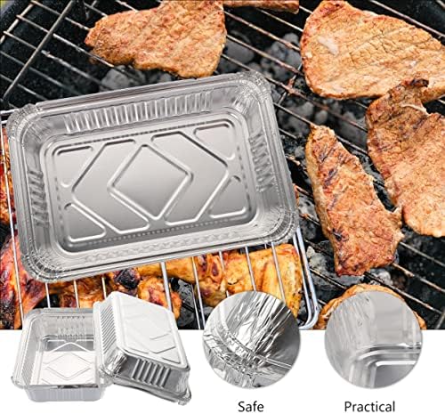 Waytiffer 20Pack Drip Pans Compatible with Weber Grills Spirit Gas Grills, Q Grills, Genesis and Genesis II LX 200 300 Series,Disposable Aluminum Foil BBQ Grease Trays, 8.5 x 6 Inch (Pack of 2) - Image 3