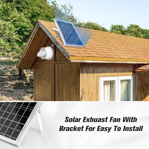 blessny 6" Solar Exhaust Fan for Greenhouse, Chicken Coop, Shed & Pet House - Image 5