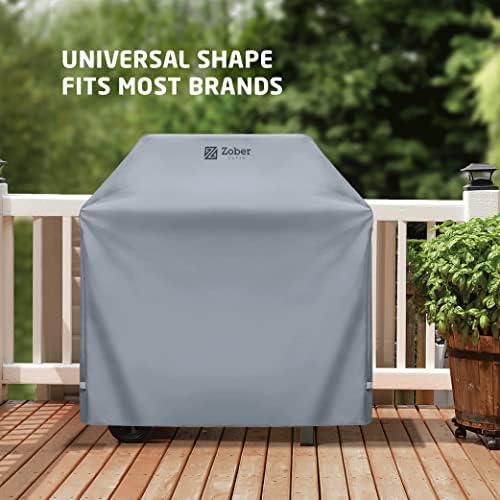 Zober 58 Inch BBQ Grill Cover for Outdoor Grill, Waterproof, Gray - Image 6