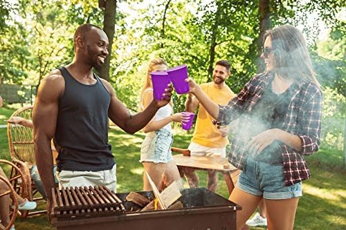 DecorRack 20 Party Cups 12 oz Disposable Plastic Cups for Birthday Party Bachelorette Camping Indoor Outdoor Events Beverage Drinking Cups (Purple, 20) - Image 4
