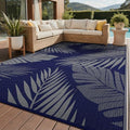 GENIMO Outdoor Rug, Waterproof Plastic Rugs for Patio, 8'x10' Blue Grey by GENIMO