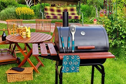 NORTHWEST NFL 3 Piece Team Color and Logo BBQ Grill Set: Spatula, Tongs, and Towel - Image 3