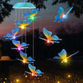Solar Wind Chimes Outdoor, Color Changing Butterfly Gift for Mom Grandma by Zeiliuled