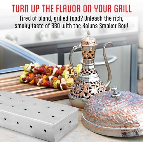 Kaluns Universal Stainless Steel Smoker Box, Gas or Charcoal Grill Smoke Box, Works with Wood Chips, add Delicious Smoked Flavor, Hinged Lid,Warp Free Grill Accessories - Image 6